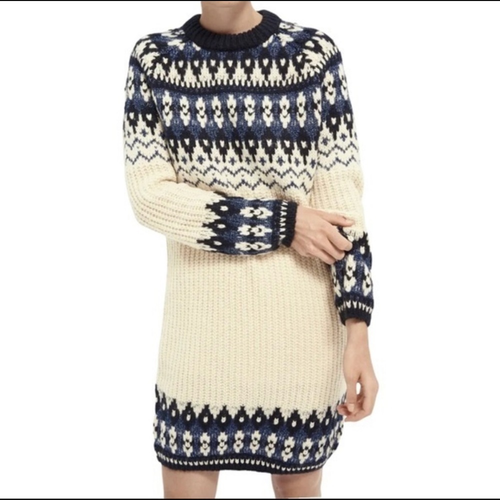 Scotch & Soda Long Sleeve Fair Isle Sweater Dress.
Size Small.
